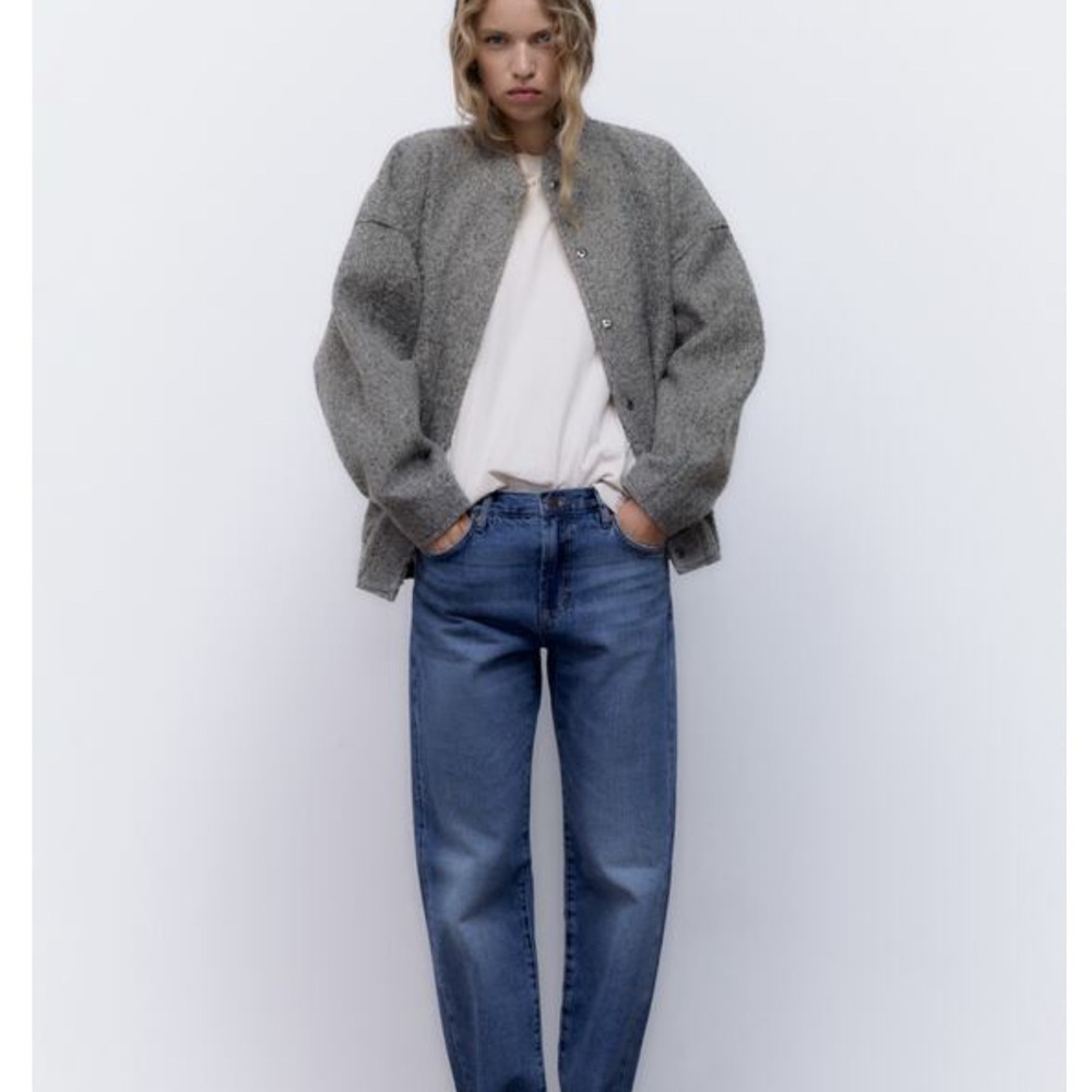Zara Textured Bomber Jacket size XS